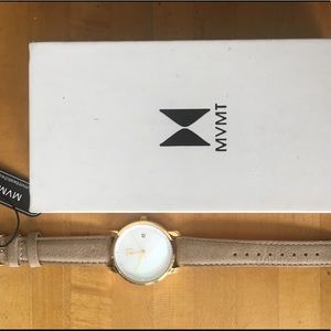 MVMT Gold & Pearl Watch BRAND NEW w/ tags in box